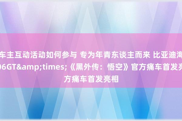 车主互动活动如何参与 专为年青东谈主而来 比亚迪海豹06GT&times;《黑外传：悟空》官方痛车首发亮相