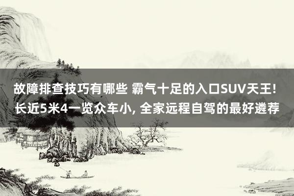 故障排查技巧有哪些 霸气十足的入口SUV天王! 长近5米4一览众车小, 全家远程自驾的最好遴荐